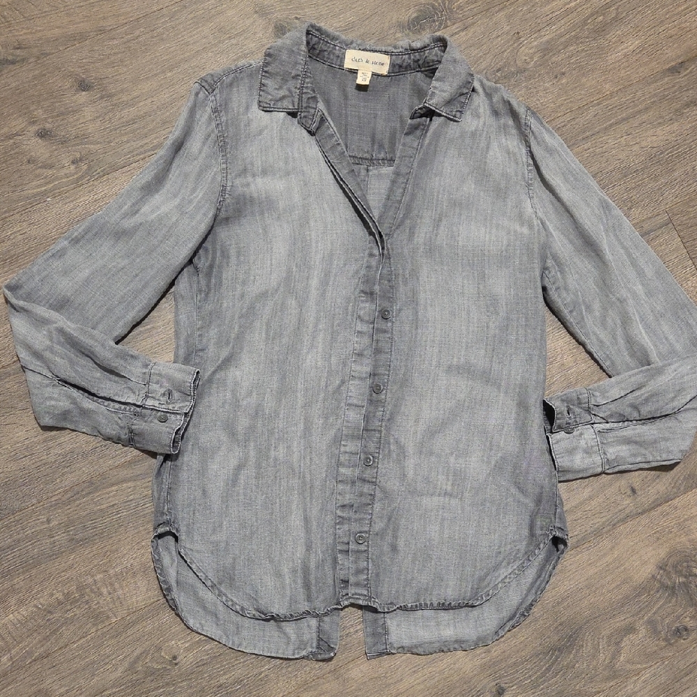 Cloth & Stone Button Down Longline Tunic Top
